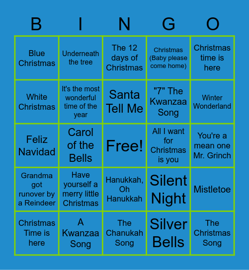 BTM Holiday Bingo! Bingo Card