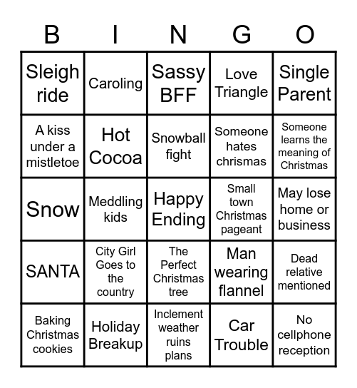 Xmass Bingo Card