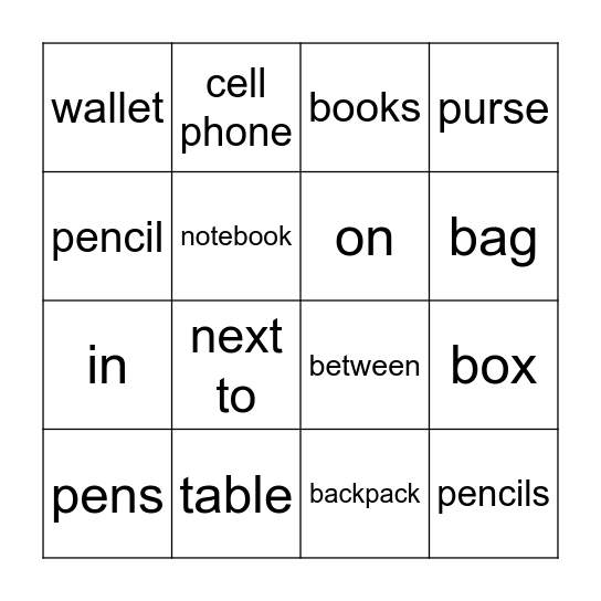 Bingo Card