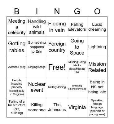 ZD Bingo Card