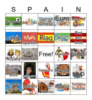 Spain Bingo Card