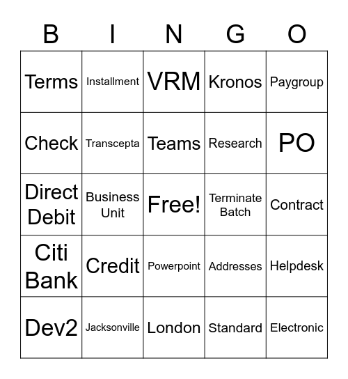 FIS AP Bingo Card