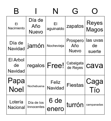 Bingo de Navidad Bingo Card