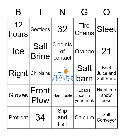 Winter Bingo 2022 Bingo Card