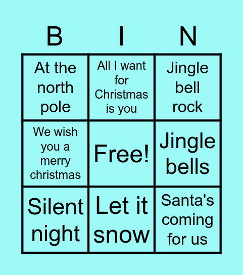 Christmas Bingo Card