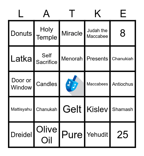 Happy Chanukah! Bingo Card