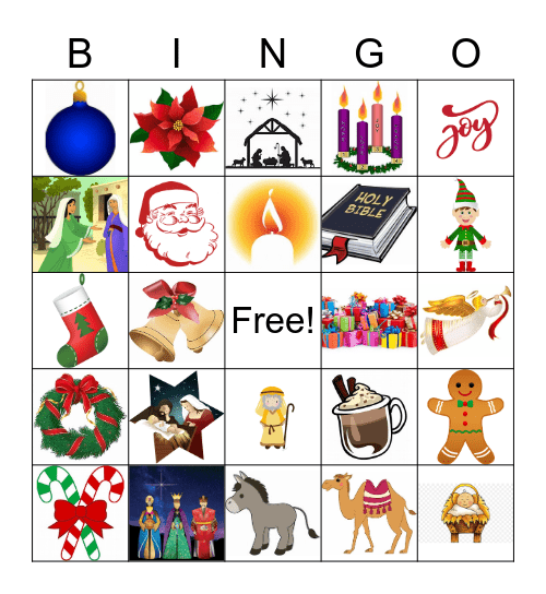 NATIVITY AND CHRISTMAS Bingo Card