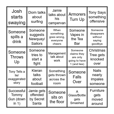 BEER CALL BINGO Card