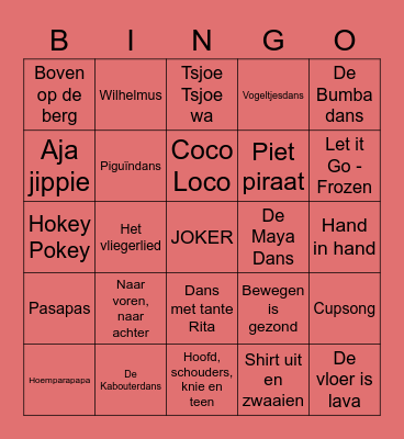 Winter muziekbingooo! Bingo Card