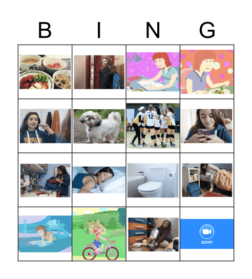 Rutinas diarias Bingo Card