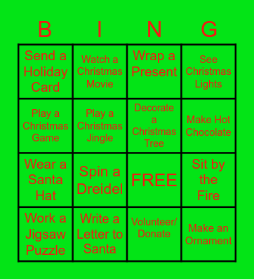 Christmas Bingo Card