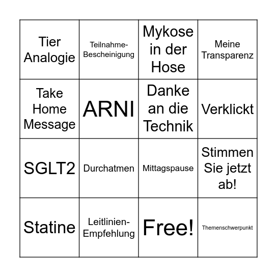 Wer HAT Bingo? Bingo Card