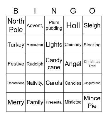 Christmas 2022 Bingo Card
