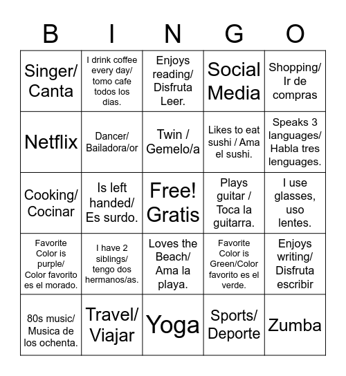 Family Engagement Bingo Card