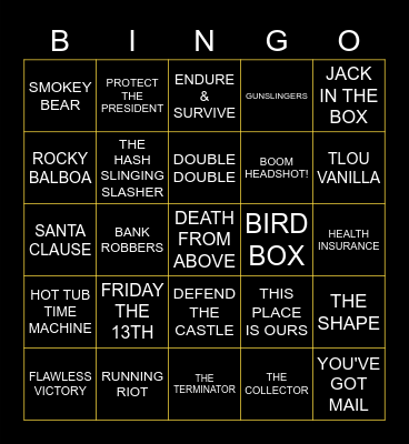 THE LAST OF US Bingo Card