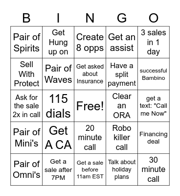 Audicus Bingo Card