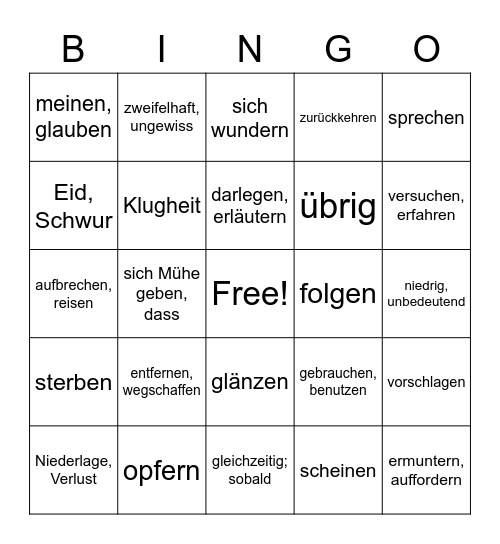 Bingo Card