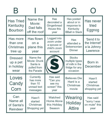 Setser Group Bingo Card