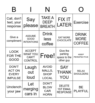 Give Me Patience! Bingo Card