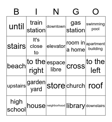 Leçon 13 Français 1  Bingo Card