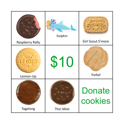 Girl Scout Cookie Bingo Card