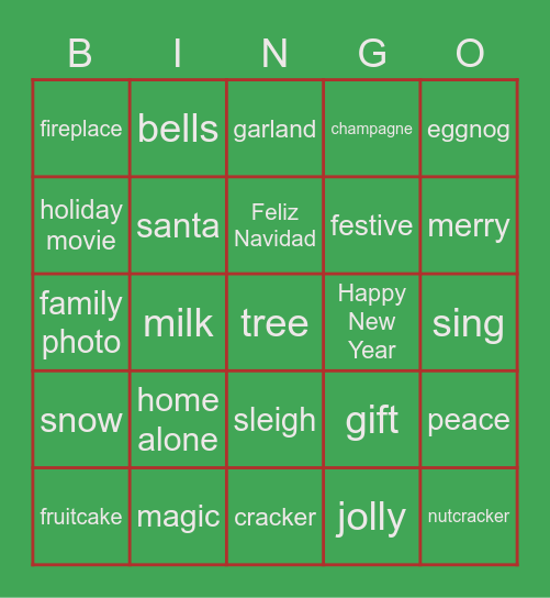 APG Christmas Bingo Card