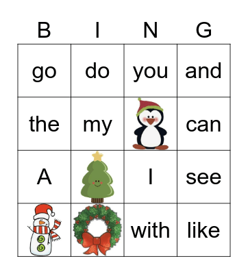 Christmas Bingo Card