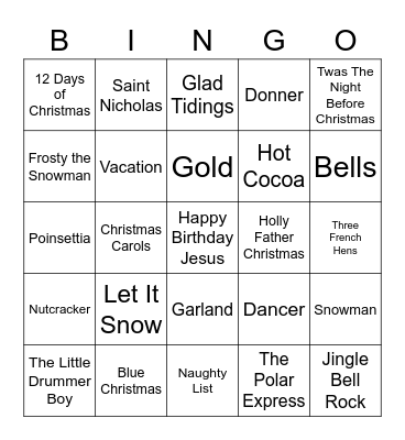Christmas Time Is Here! Bingo Card