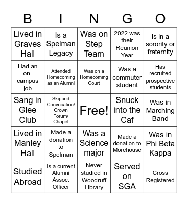 SpelHouse "Find Someone Who" Bingo Card