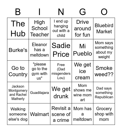 Danville Bingo Card