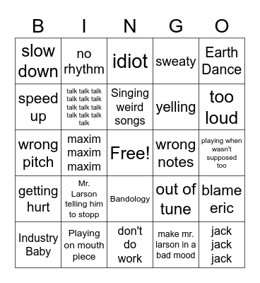 Dobby Yoda Kim Bingo Card