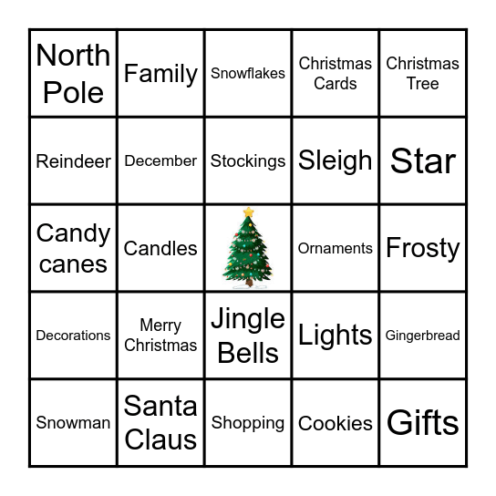 Christmas Bingo Card