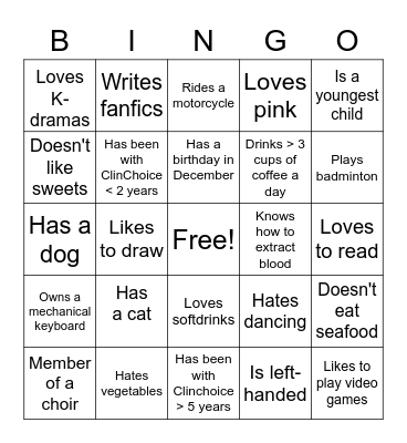 MD MW&LS Christmas Party Bingo Card
