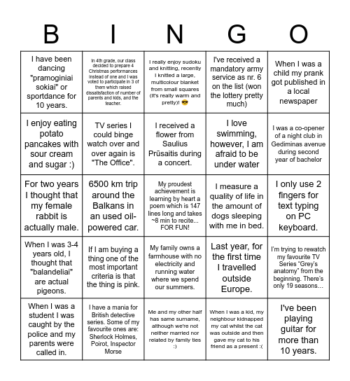 Know Your Colleague Christmas Bingo Card