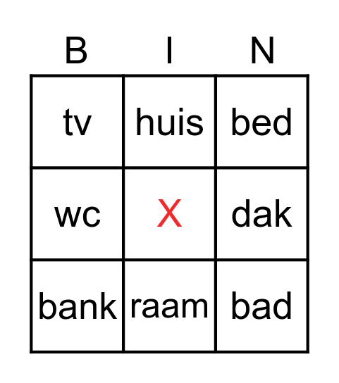 Alfataal huis Bingo Card