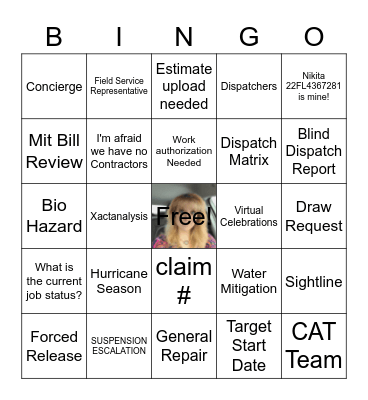 SRS Construction Lingo Bingo Card