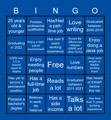 Get To Know Me Bingo Card
