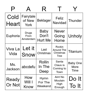 Feliz Navidad Bingo Card