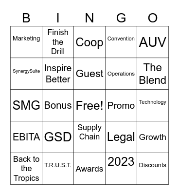 QBM Bingo Card
