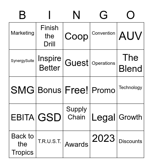 QBM Bingo Card