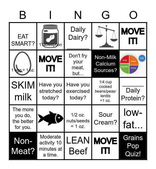 MOVE IT! Bingo Card
