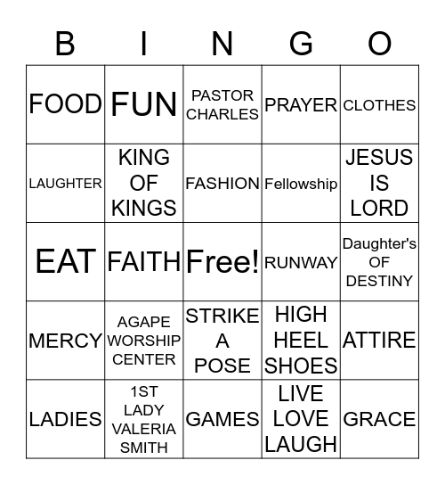 "SISTER TO SISTER GATHERING" Bingo Card
