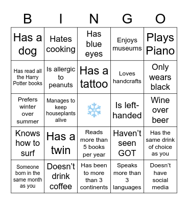 Meltwater human bingo Card