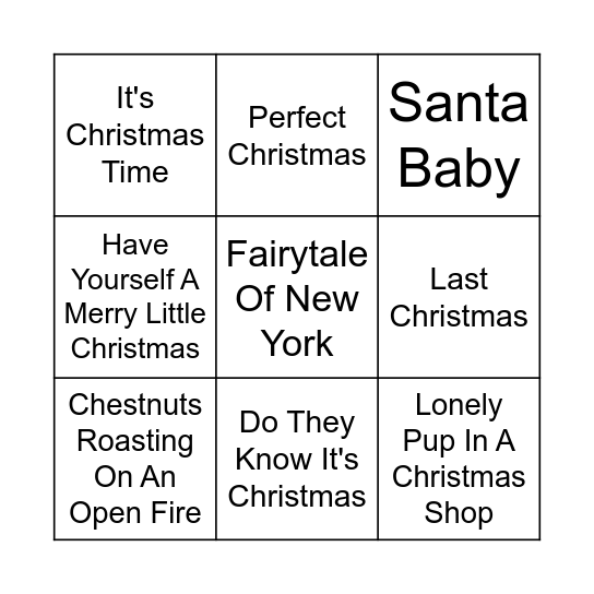 IT'S CHRISTMAS Bingo Card