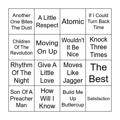 PICK N MIX Bingo Card