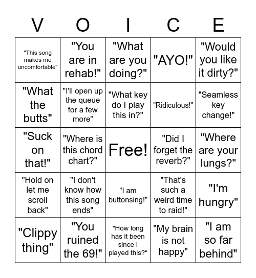 Quotes Edition Bingo Card