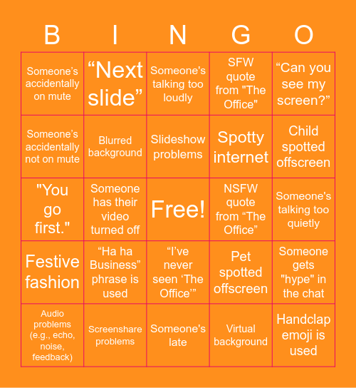 THE 2022 BE YOURSELFSIES Bingo Card