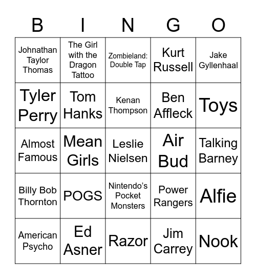 Round 2 - December 14th Bingo Card