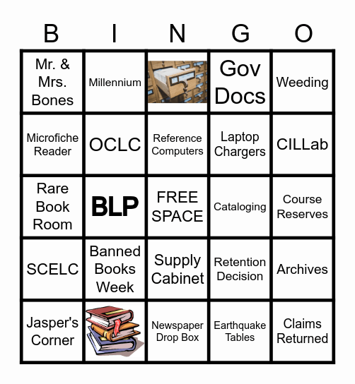 Library Lingo Bingo Card