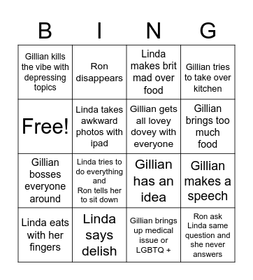Family Bing Bingo Card